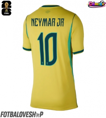 Brazílie Neymar Jr #10 Dámské Domácí Dres MS 2026 Krátký Rukáv